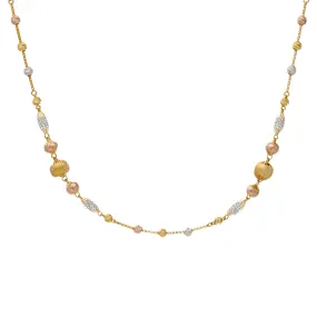 22K Multi-Tone Gold Beaded Chain (24.2gm)