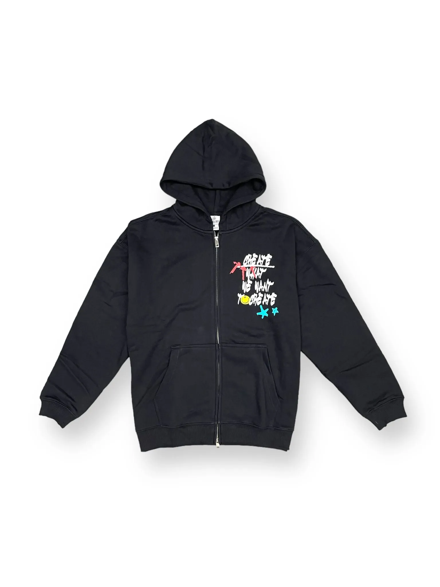 2ND CLOSET SECOND LOVEZIP UP HOODIE-BLACK