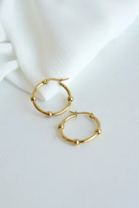 3 DOT HOOP EARRINGS