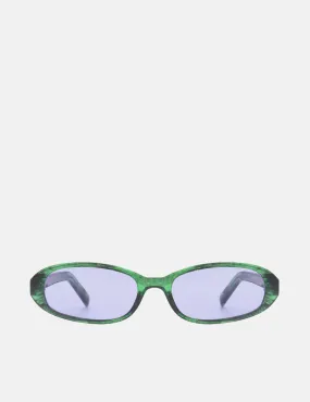 A. Kjaerbede Macy Sunglasses - Green Marble Transparent