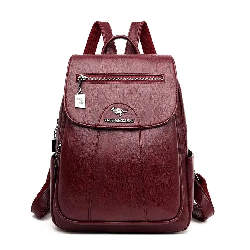 AC0097 Cool Backpack: Women's Soft Leather Shoulder Bag