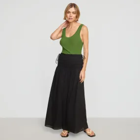 Adé Smocked-Waist Maxi Skirt