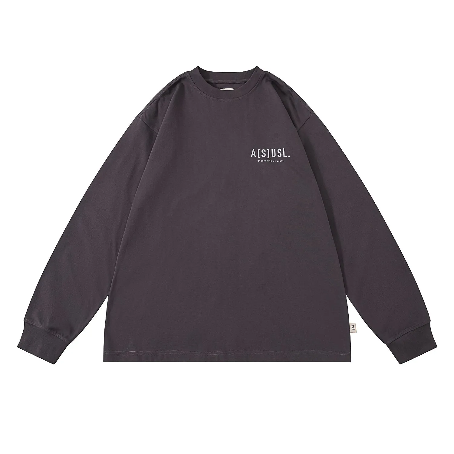 A[S]USL REFLECTIVE LOGO LONG TEE-CHARCOAL