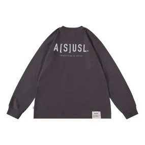 A[S]USL REFLECTIVE LOGO LONG TEE-CHARCOAL