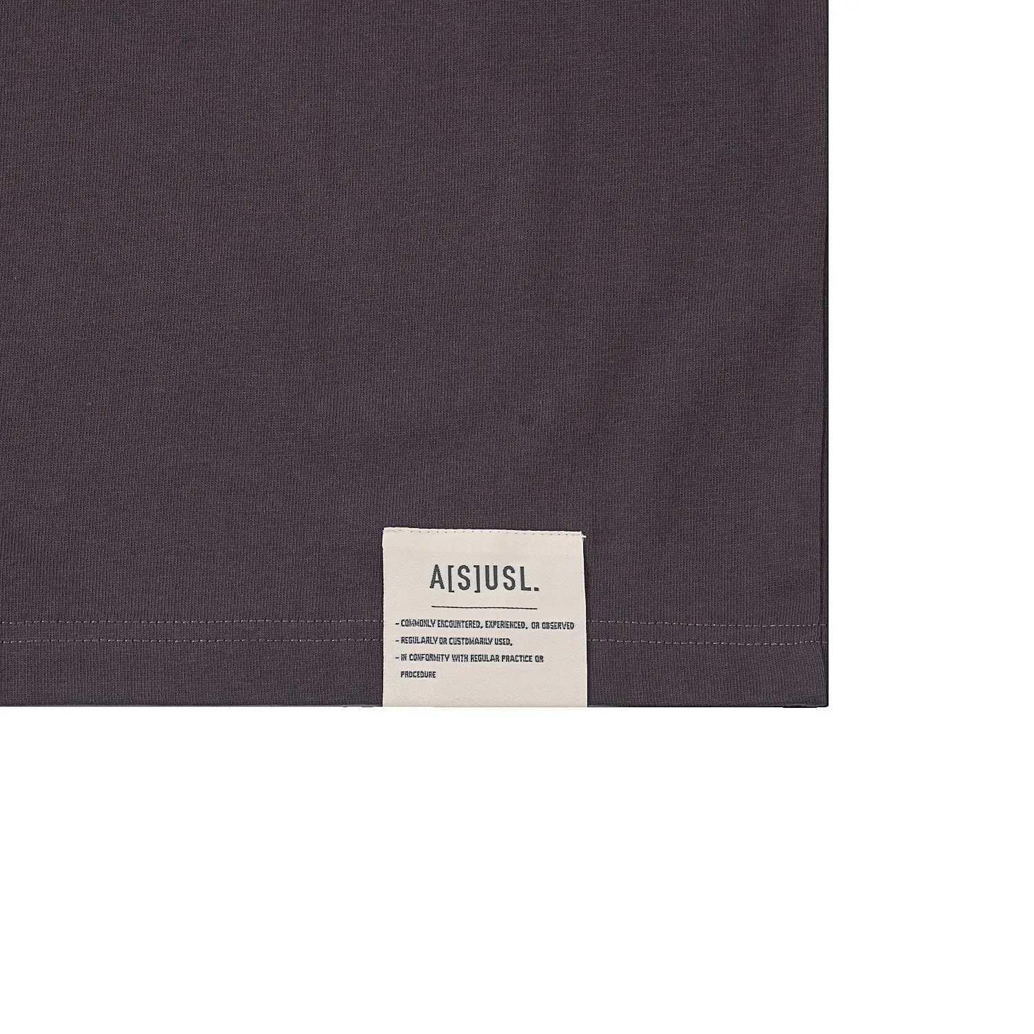 A[S]USL REFLECTIVE LOGO LONG TEE-CHARCOAL