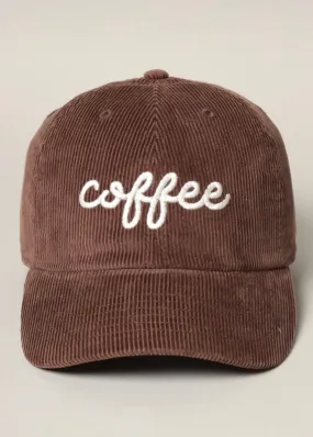 Brown Corduroy Coffee Hat