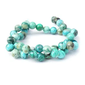 Chrysocolla 8mm Round A Grade 15-16 Inch