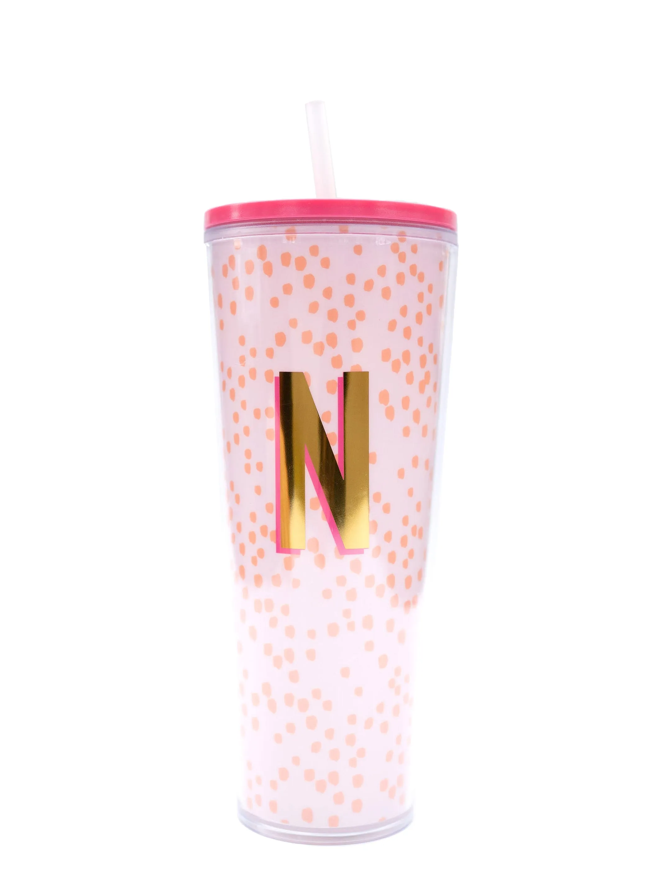 FINAL SALE - Initial 24oz Straw Tumbler