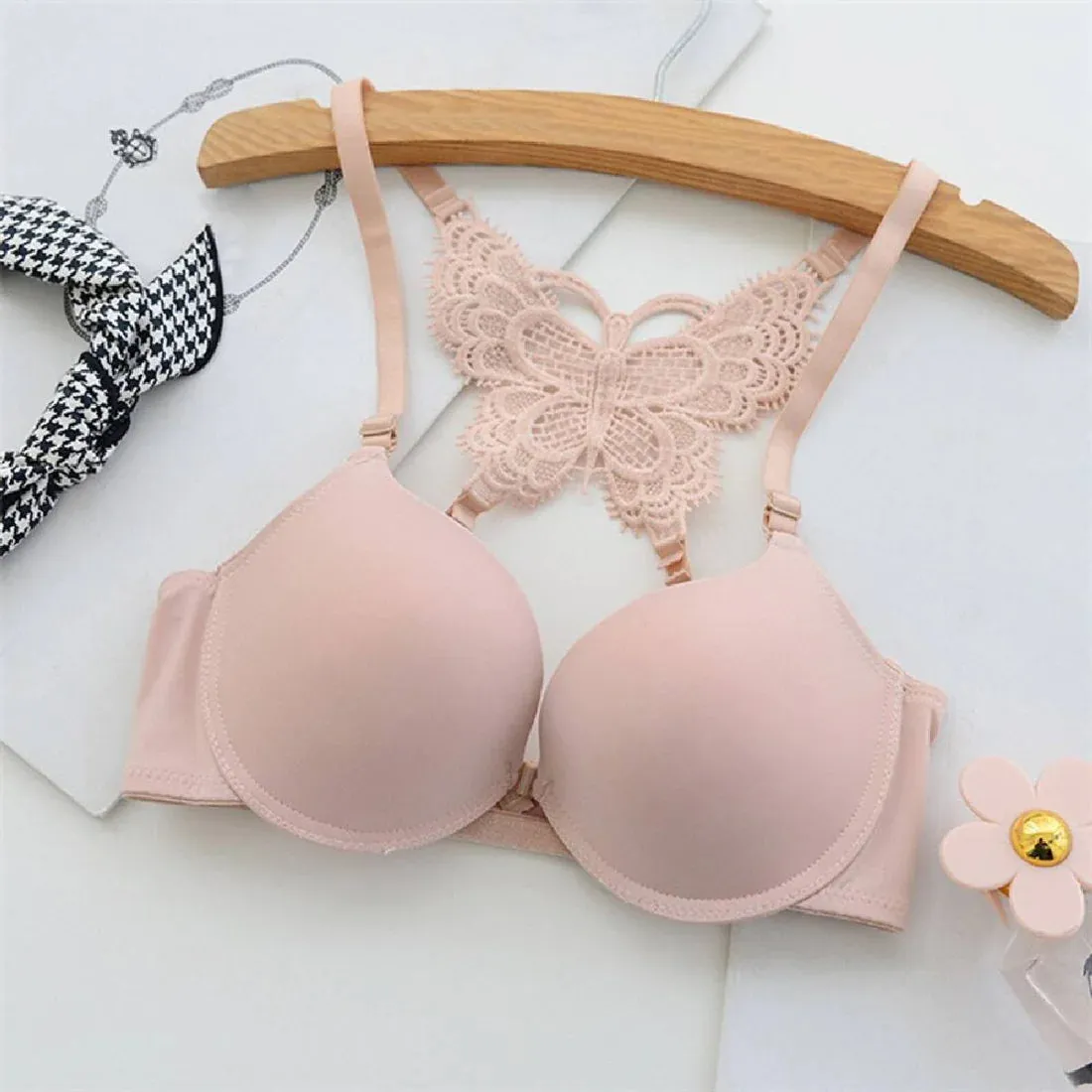 Front Open Butterfly Padded Bra