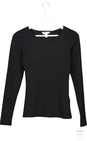 H&M Black Long Sleeve Jersey Top UK XS