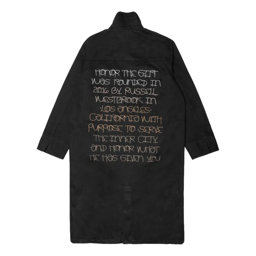 HONOR THE GIFT TRENCH COAT-BLACK