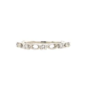 Lace Band- Diamonds & 14k White Gold