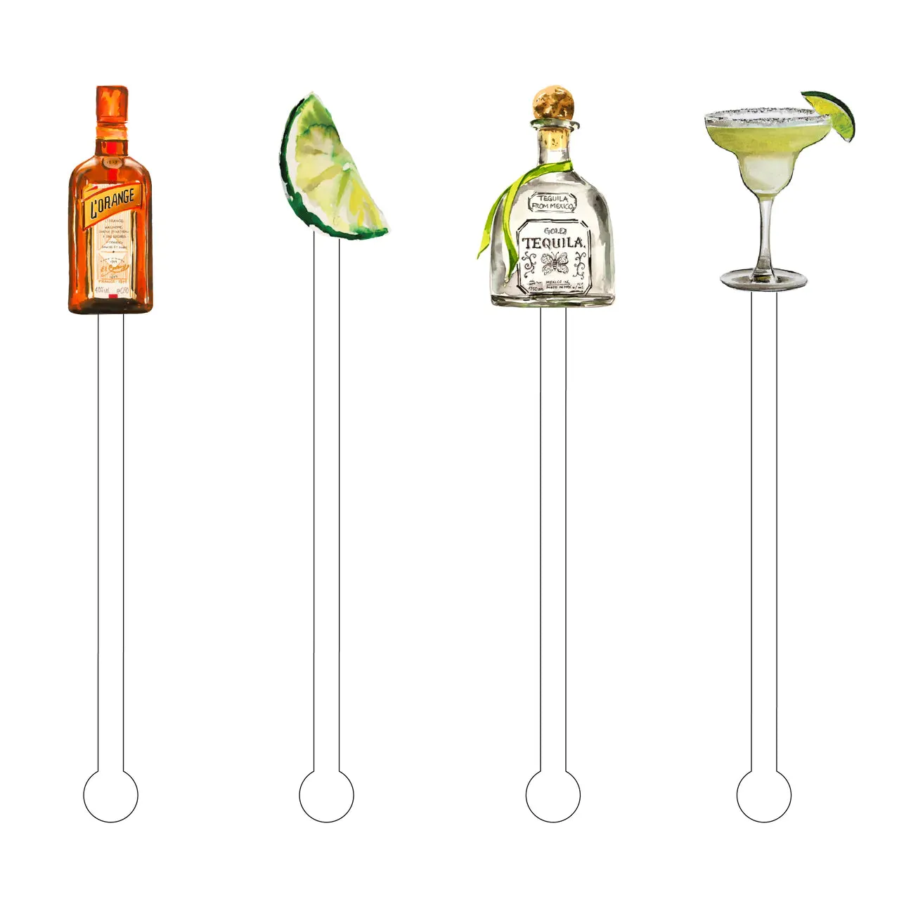 Make Me A Margarita Acrylic Stir Sticks