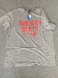 Mens Short Sleeve Grey Washington State T shirt