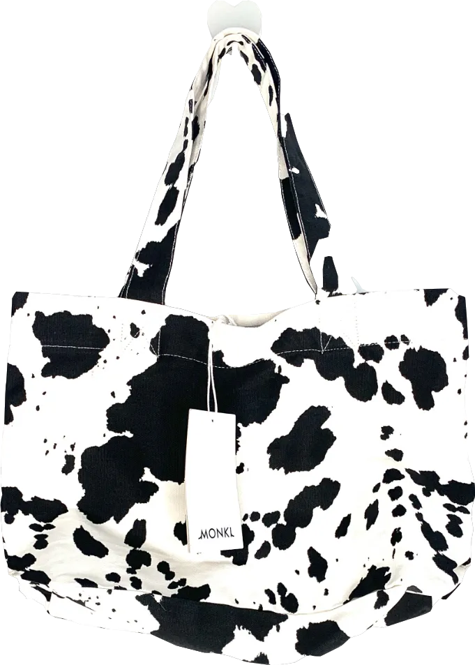 Monki Black Dalmatian Print Tote Bag One Size