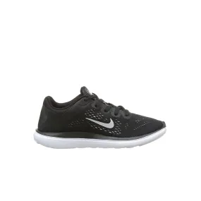 Nike Flex 2016 Run (GS) Lace Up Black Synthetic Kids Running Trainers 834275 001