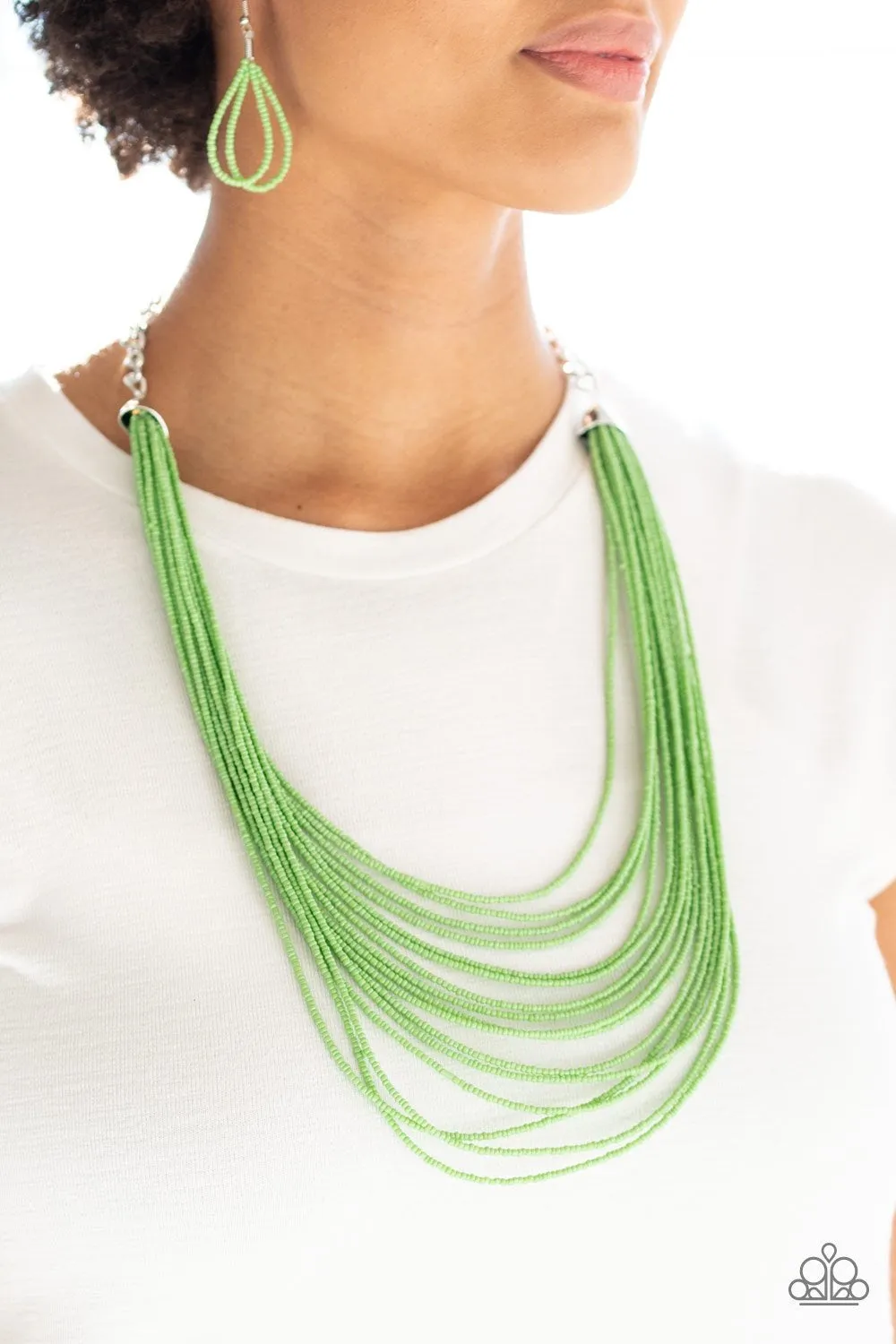 Peacefully Pacific Green-Necklace