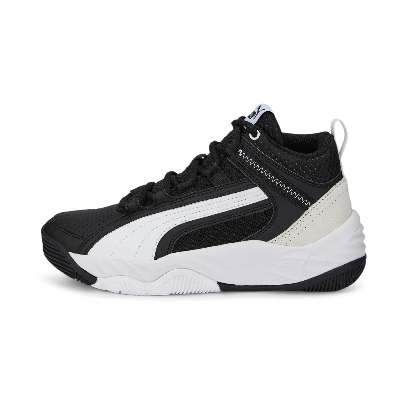 Puma high-top sneakers for boys Rebound Future Evo Core Jr 386170 01 black-white