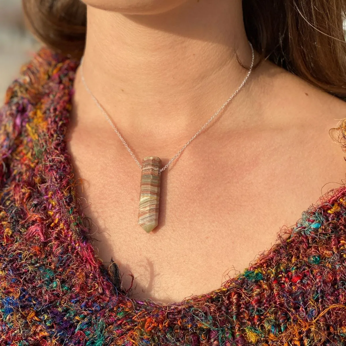 Rainbow Onyx Necklace for a Fresh Start