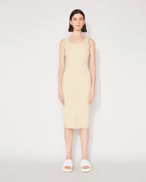 RIB TWO WAY DRESS - BUTTER CREAM