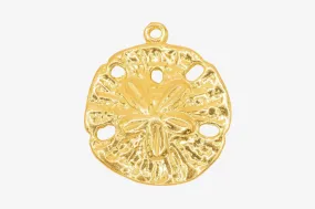 Sand Dollar Charm Wholesale 14K Gold, Solid 14K Gold, G212