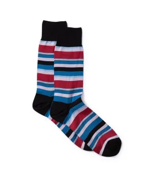 Sock Multi Stripe Black