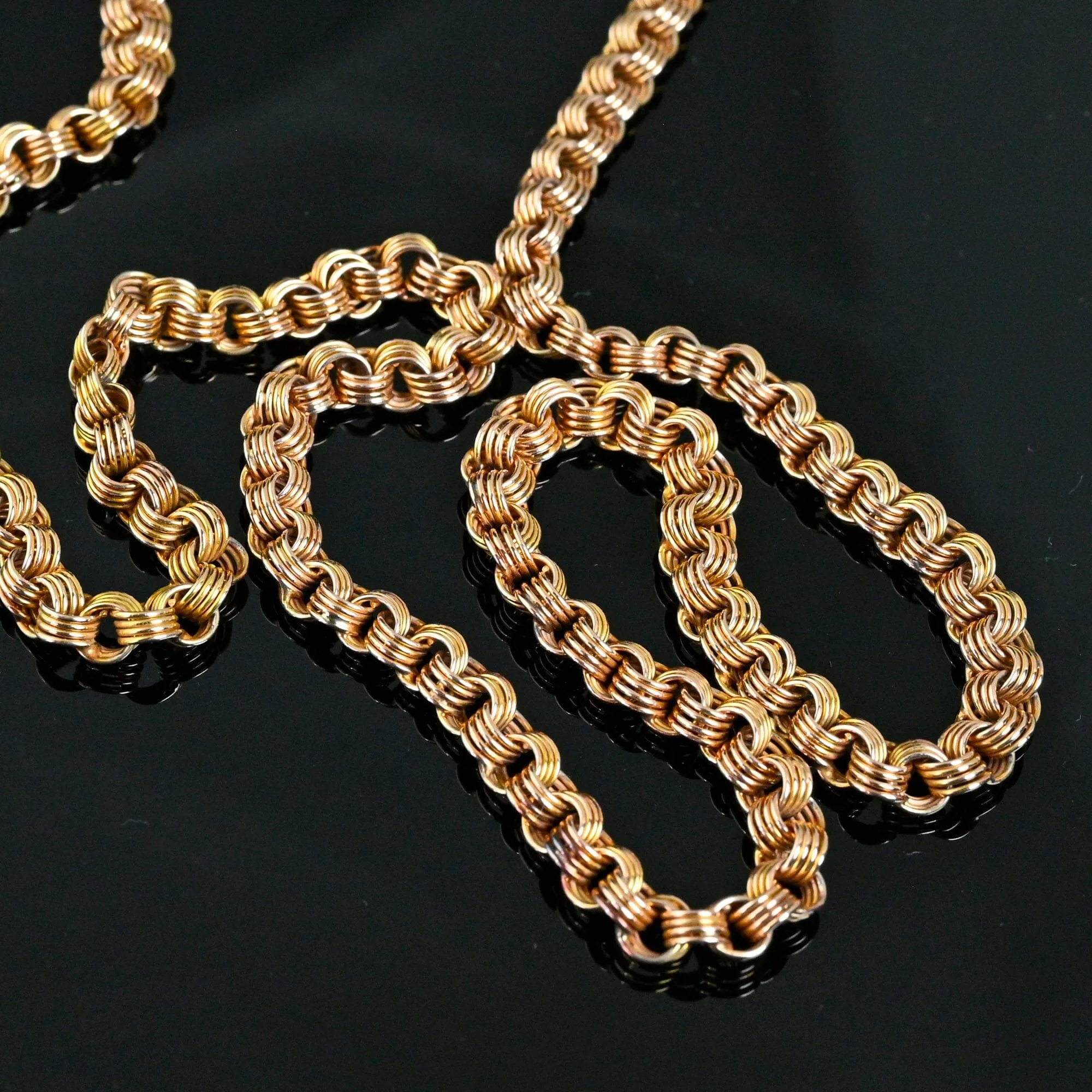 Solid 14K Gold Heavy Russian Link Chain Necklace 41 Gms