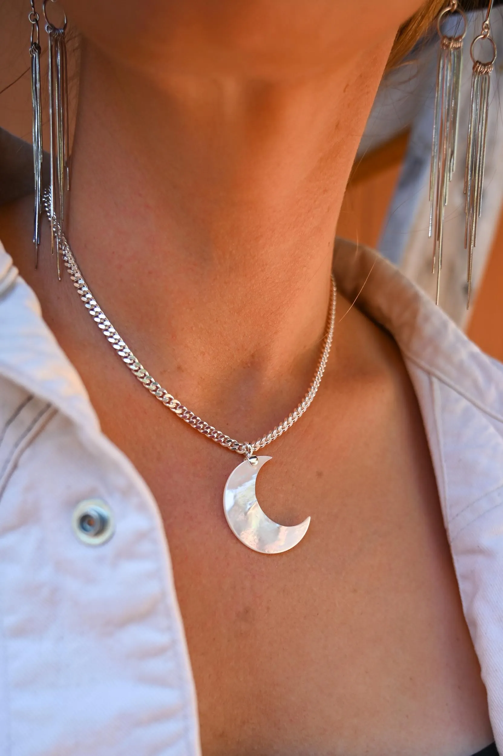 Still I Rise Pearl Moon Necklace