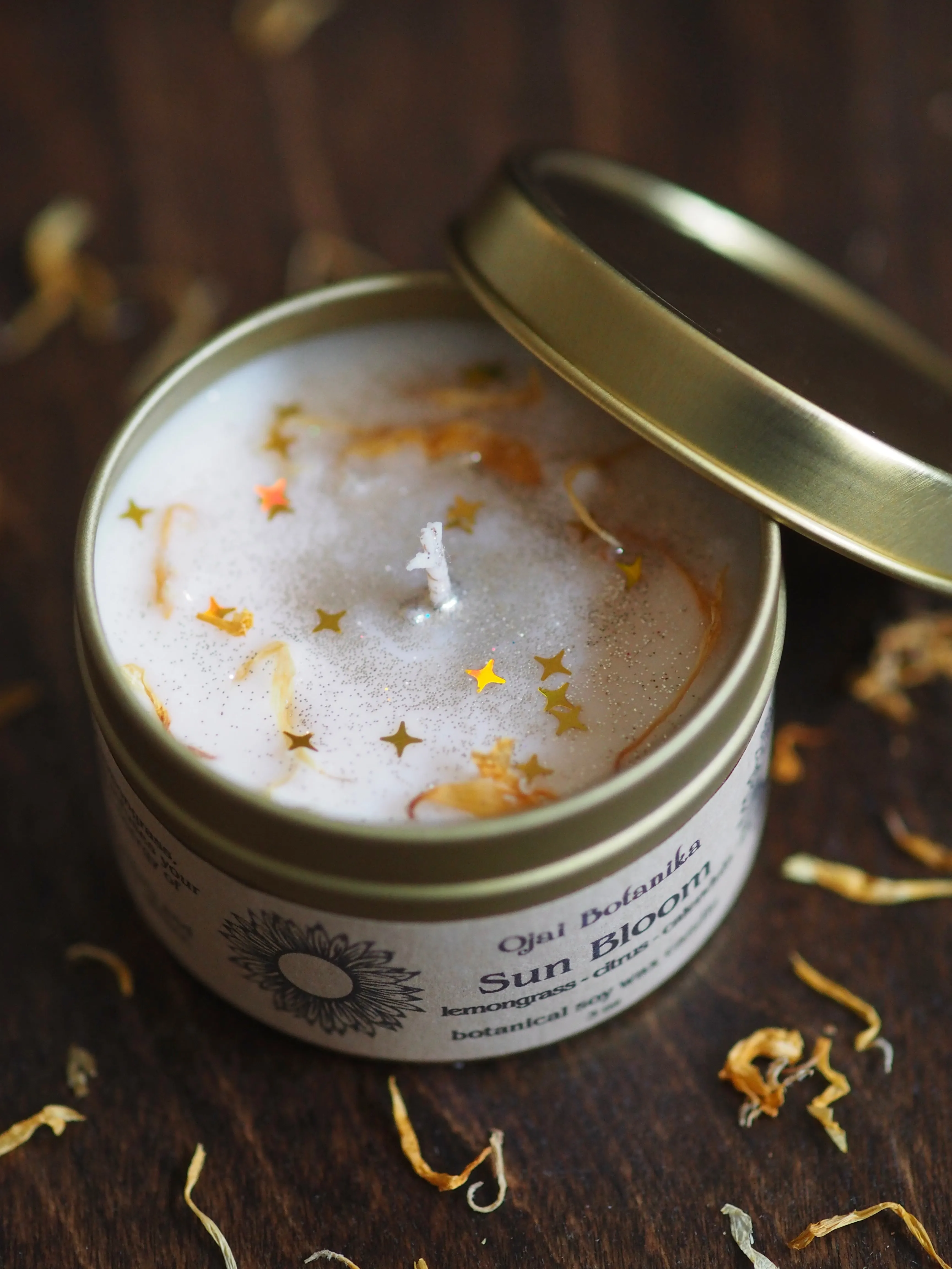 Sun Bloom - Lemongrass & Sweet Citrus - Botanical Soy Candle