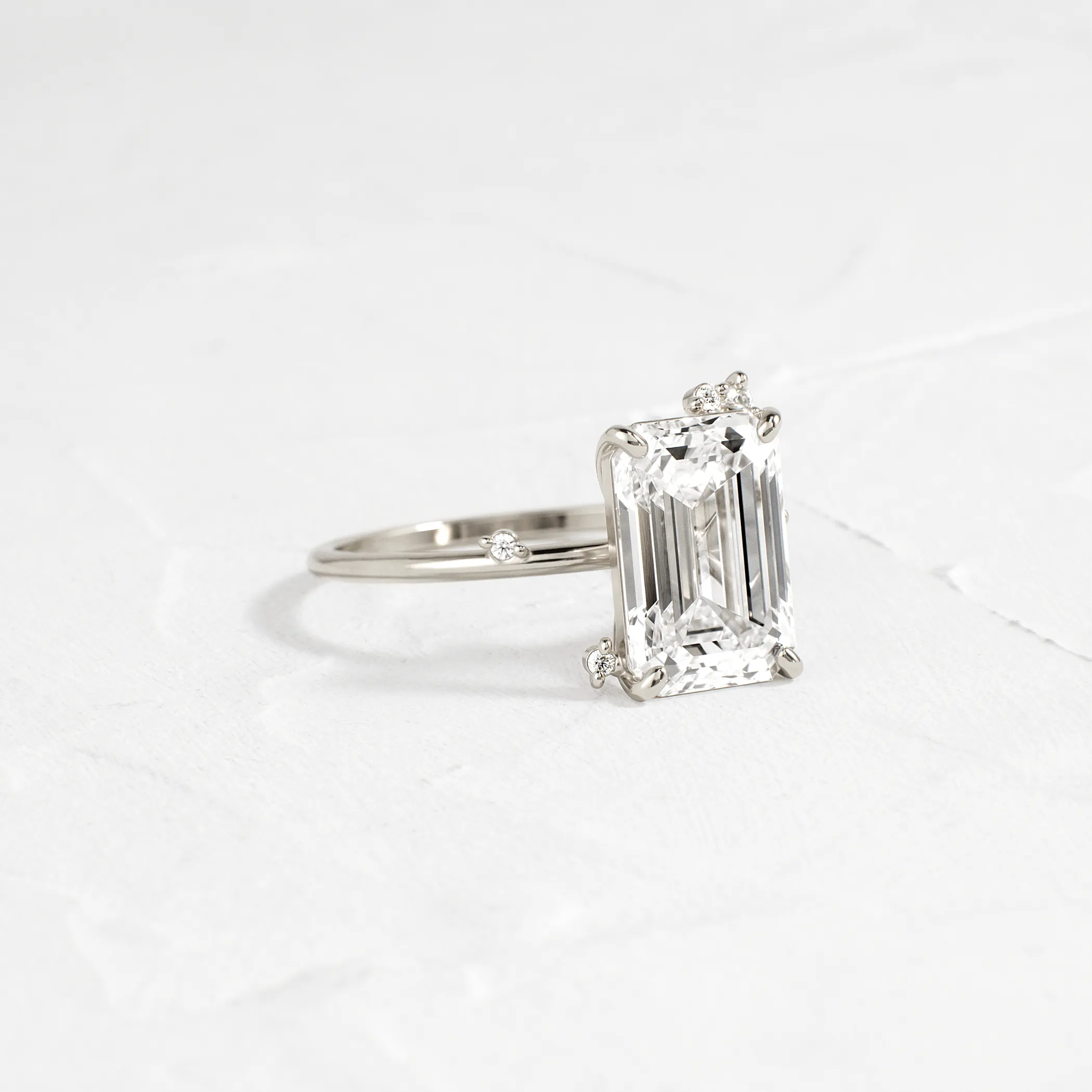 To A Flame Ring, Emerald Cut