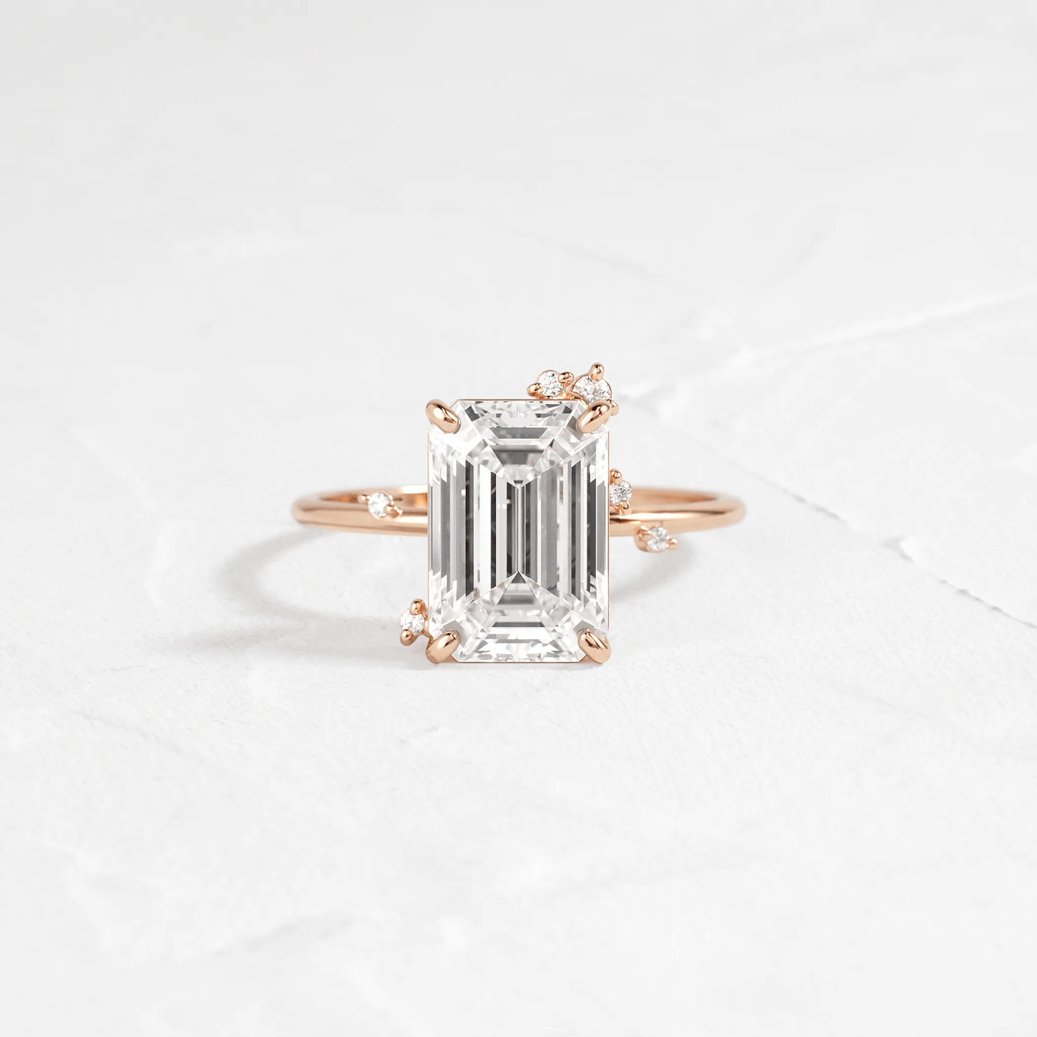 To A Flame Ring, Emerald Cut