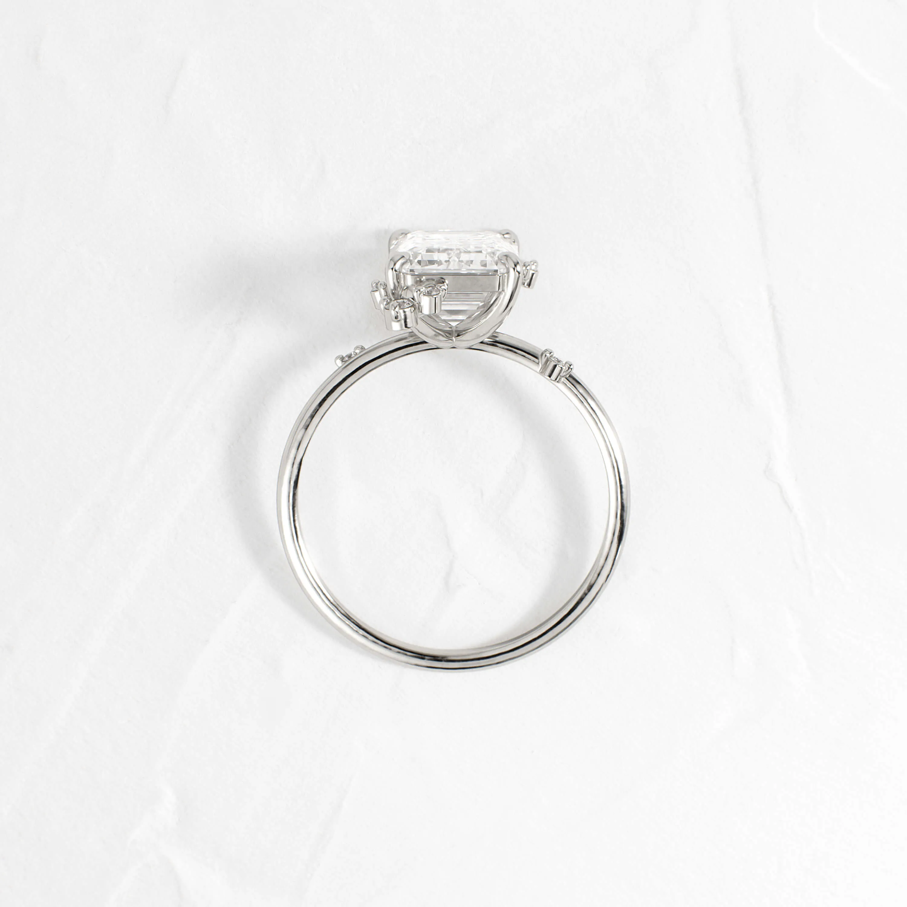 To A Flame Ring, Emerald Cut