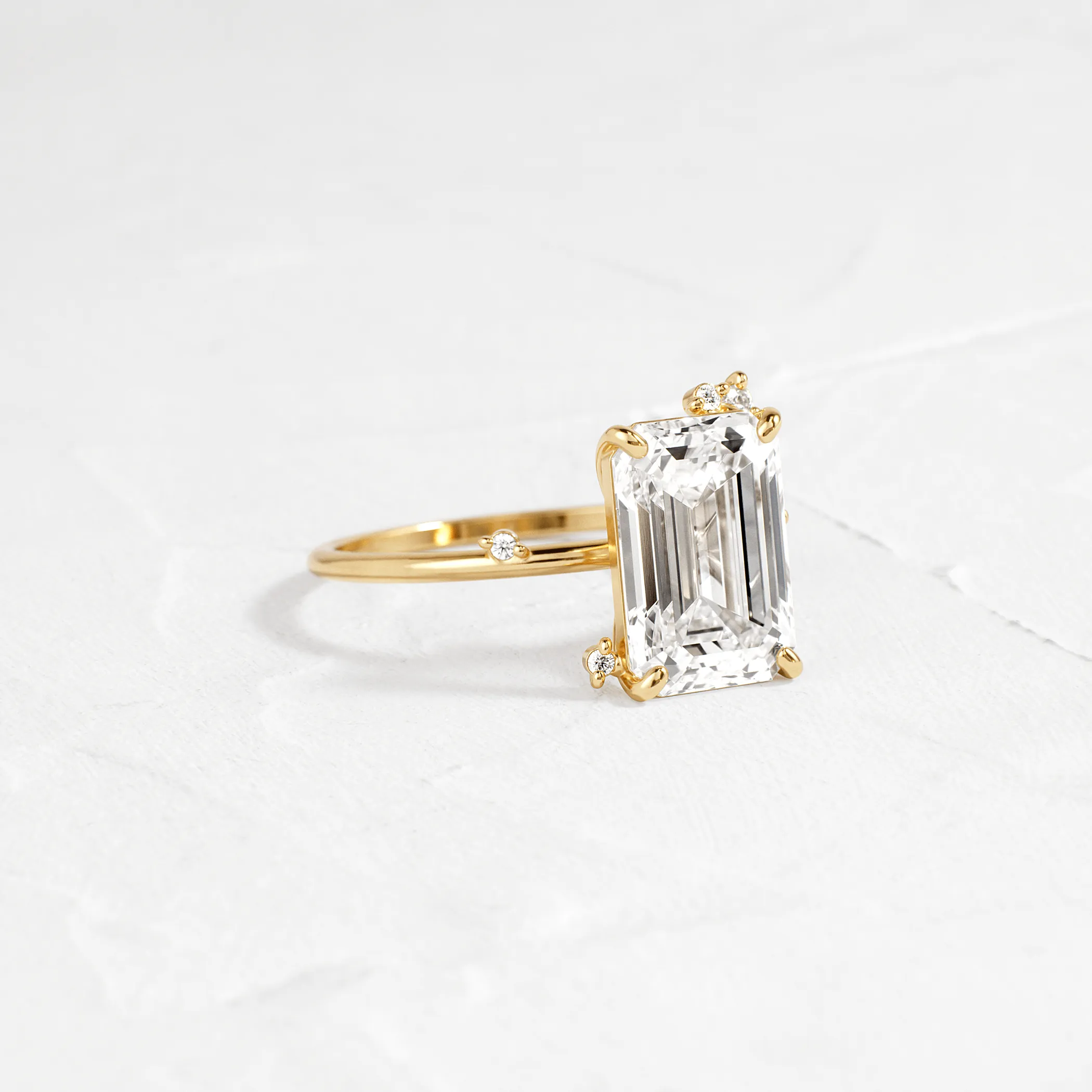 To A Flame Ring, Emerald Cut