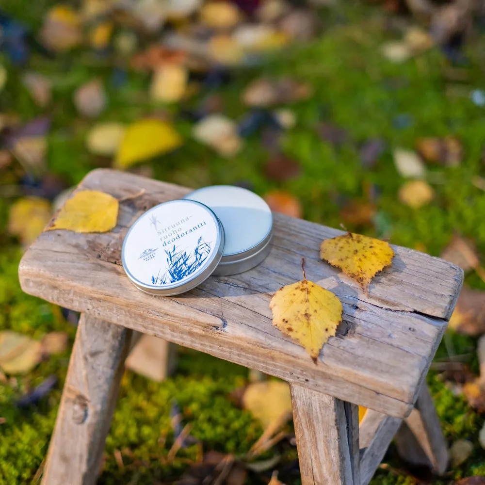 Voidedeodorantti Sitruunaruoho on UNISEX ,vegaaninen, luonnollinen, alumiiniton, soodaton ja luomu, 50ml - Saaren Taika 🇫🇮